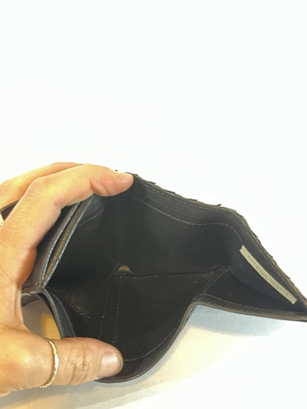 Vintage Bottega Veneta Black Intrecciato Snap Wallet Authentic 🇮🇹 - Picture 11 of 15